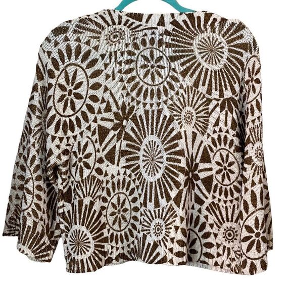 August Silk Graphic One Button Cardigan Size Medium - Picture 4 of 8
